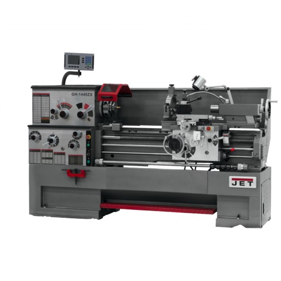 JET 321507 GH-1440ZX 14" X 40" LARGE SPINDLE BORE ENGINE LATHE WITH ACU-RITE 203 2-AXIS DRO AND TAPER ATTACHMENT