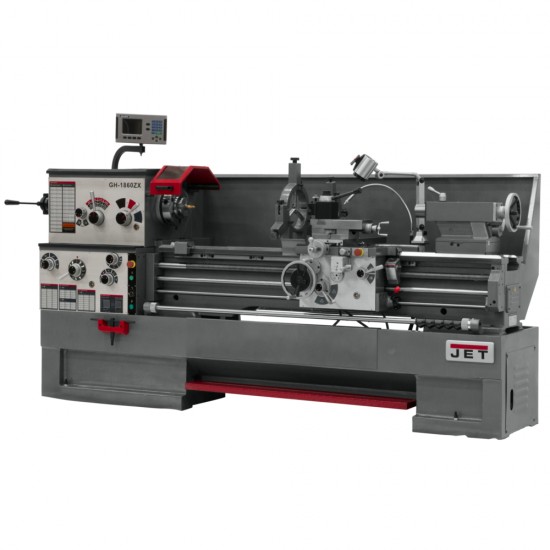JET 321583 GH-1880ZX 18" X 80" LARGE SPINDLE BORE ENGINE LATHE WITH NEWALL DP700 2-AXIS DRO AND 5C LEVER TYPE COLLET CLOSER