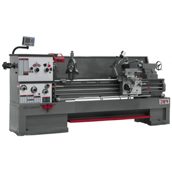 JET 321879 GH-2280ZX 22" X 80" LARGE SPINDLE BORE ENGINE LATHE WITH ACU-RITE 203 2-AXIS DRO