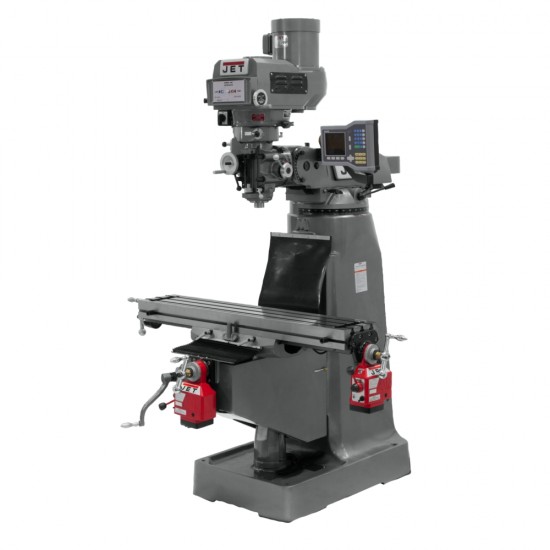 JET 690008 JTM-4VS 9" X 49" VARIABLE SPEED VERTICAL MILLING MACHINE WITH X AND Y-AXIS POWER FEEDS