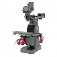 JET 690141 JTM-4VS 9" X 49" VARIABLE SPEED VERTICAL MILLING MACHINE WITH ACU-RITE 203 3-AXIS (QUILL) DRO AND X, Y & Z-AXIS POWER FEEDS