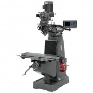 JET 690095 JTM-2 9" X 42" STEP PULLEY VERTICAL MILLING MACHINE WITH ACU-RITE 203 3-AXIS (KNEE) DRO AND X-AXIS POWER FEED