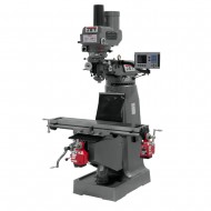 JET 690139 JTM-4VS 9" X 49" VARIABLE SPEED VERTICAL MILLING MACHINE WITH ACU-RITE 203 3-AXIS (QUILL) DRO AND X & Y-AXIS POWER FEEDS & POWER DRAW BAR