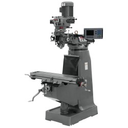 JET 690244 JTM-1 9" X 42" STEP PULLEY VERTICAL MILLING MACHINE WITH ACU-RITE 203 2-AXIS DRO
