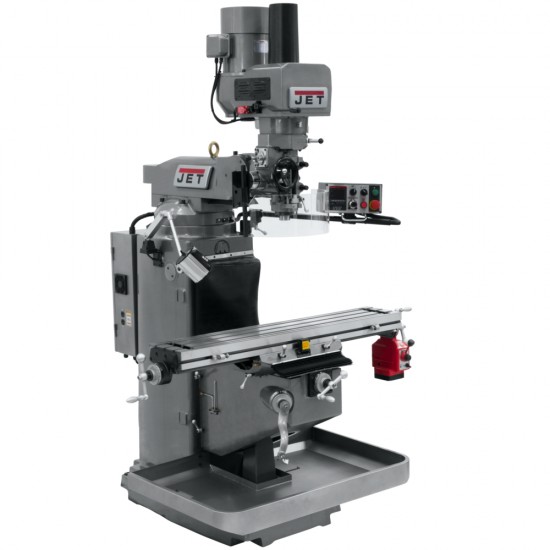 JET 690502 JTM-949EVS 9" X 49" ELECTRONIC VARIABLE SPEED VERTICAL MILLING MACHINE WITH X-AXIS POWER FEED AND POWER DRAW BAR