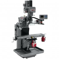 JET 690523 JTM-949EVS 9" X 49" ELECTRONIC VARIABLE SPEED VERTICAL MILLING MACHINE WITH ACU-RITE 203 2-AXIS DRO AND X & Y-AXIS POWER FEEDS & POWER DRAW BAR