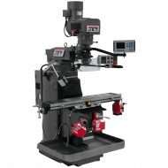 JET 690529 JTM-949EVS 9" X 49" ELECTRONIC VARIABLE SPEED VERTICAL MILLING MACHINE WITH ACU-RITE 203 3-AXIS (KNEE) DRO AND X, Y & Z-AXIS POWER FEEDS