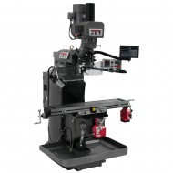 JET 690548 JTM-949EVS 9" X 49" ELECTRONIC VARIABLE SPEED VERTICAL MILLING MACHINE WITH NEWALL DP700 3-AXIS (QUILL) DRO AND X & Y-AXIS POWER FEEDS & POWER DRAW BAR