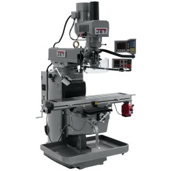 JET 690602 JTM-1050EVS2/230 10" X 50" ELECTRONIC VARIABLE SPEED VERTICAL MILLING MACHINE WITH X-AXIS POWER FEED AND POWER DRAW BAR