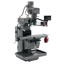 JET 690634 JTM-1050EVS2/230 10" X 50" ELECTRONIC VARIABLE SPEED VERTICAL MILLING MACHINE WITH NEWALL DP700 2-AXIS DRO AND X-AXIS POWER FEED