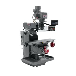 JET 690636 JTM-1050EVS2/230 10" X 50" ELECTRONIC VARIABLE SPEED VERTICAL MILLING MACHINE WITH NEWALL DP700 2-AXIS DRO AND X & Y-AXIS POWER FEEDS