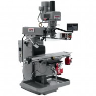 JET 690647 JTM-1050EVS2/230 10" X 50" ELECTRONIC VARIABLE SPEED VERTICAL MILLING MACHINE WITH NEWALL DP700 3-AXIS (QUILL) DRO AND X & Y-AXIS POWER FEEDS & POWER DRAW BAR