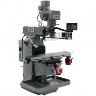 JET 690646 JTM-1050EVS2/230 10" X 50" ELECTRONIC VARIABLE SPEED VERTICAL MILLING MACHINE WITH NEWALL DP700 3-AXIS (QUILL) DRO AND X & Y-AXIS POWER FEEDS