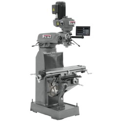 JET 691173 JVM-836-1 7-7/8" x 35-3/4" STEP PULLEY VERTICAL MILLING MACHINE WITH NEWALL DP700 2-AXIS DRO