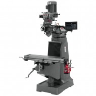 JET 691194 JTM-2 9" X 42" STEP PULLEY VERTICAL MILLING MACHINE WITH NEWALL DP700 2-AXIS DRO AND X-AXIS POWER FEED