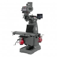 JET 691201 JTM-4VS 9" X 49" VARIABLE SPEED VERTICAL MILLING MACHINE WITH NEWALL DP700 2-AXIS DRO AND X & Y-AXIS POWER FEEDS