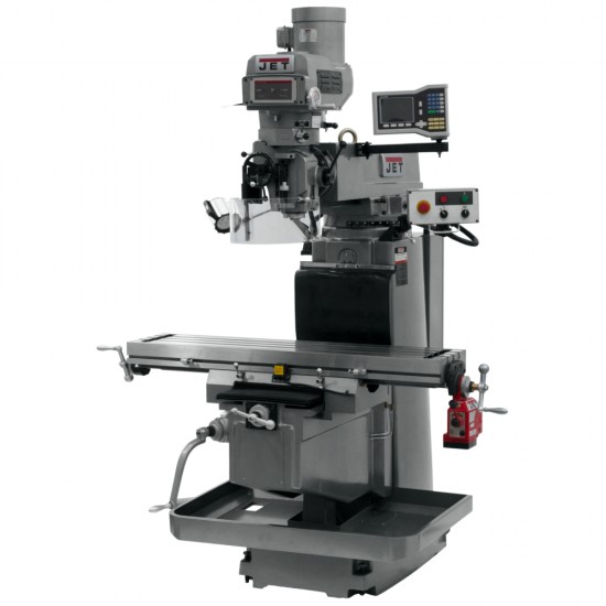 JET 698026 JTM-1254VS 12" X 54" VARIABLE SPEED VERTICAL MILLING MACHINE WITH X-AXIS POWER FEED AND POWER DRAW BAR