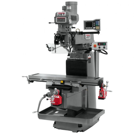 JET 698028 JTM-1254VS 12" X 54" VARIABLE SPEED VERTICAL MILLING MACHINE WITH X AND Y-AXIS POWER FEEDS & POWER DRAW BAR