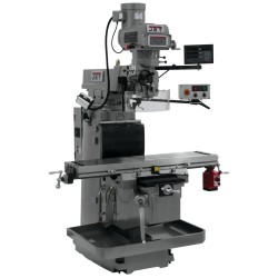 JET 698067 JTM-1254VS 12" X 54" VARIABLE SPEED VERTICAL MILLING MACHINE WITH NEWALL DP700 2-AXIS DRO AND X-AXIS POWER FEED