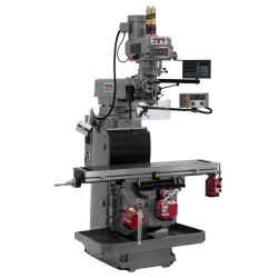 JET 698130 JTM-1254RVS 12" X 54" VARIABLE SPEED VERTICAL MILLING MACHINE WITH NEWALL DP700 2-AXIS DRO AND X, Y & Z-AXIS POWER FEEDS