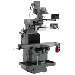 JET 698126 JTM-1254RVS 12" X 54" VARIABLE SPEED VERTICAL MILLING MACHINE WITH NEWALL DP700 2-AXIS DRO AND X-AXIS POWER FEED