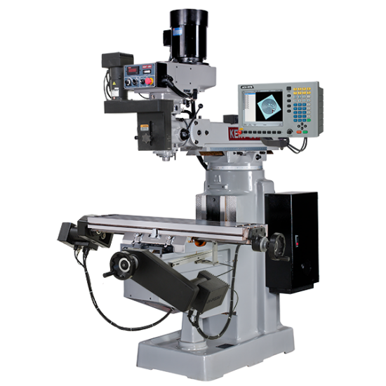 KENT USA KTM-3VKF-MP2 10" X 50" ELECTRONIC VARIABLE SPEED VERTICAL MILLING MACHINE WITH ACU-RITE MILLPWR G2 2-AXIS CNC CONTROL