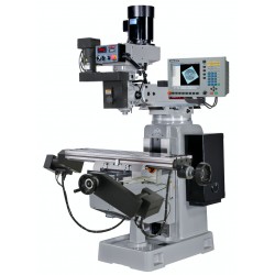 KENT USA KTM-4VKF-E-MP2 12" X 50" ELECTRONIC VARIABLE SPEED VERTICAL MILLING MACHINE WITH ACU-RITE MILLPWR G2 2-AXIS CNC CONTROL