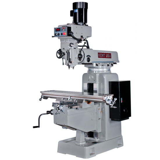 KENT USA KTM-5VKF-E 12" X 50" ELECTRONIC VARIABLE SPEED VERTICAL MILLING MACHINE