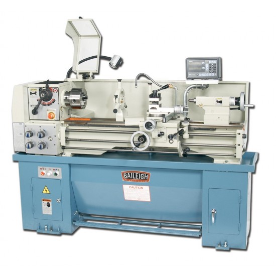 BAILEIGH 1006057 PL-1340 13" X 40" GEARED HEAD GAP BED ENGINE LATHE WITH MITUTOYO 2-AXIS DRO