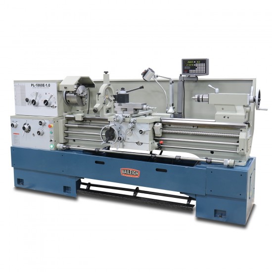BAILEIGH 1016624 PL-1860E-1.0 18" X 60" GEARED HEAD GAP BED ENGINE LATHE WITH 2-AXIS DRO BAILEIGH 1016624 PL-1860E-1.0 18" X 60" GEARED HEAD GAP BED ENGINE LATHE WITH 2-AXIS DRO
